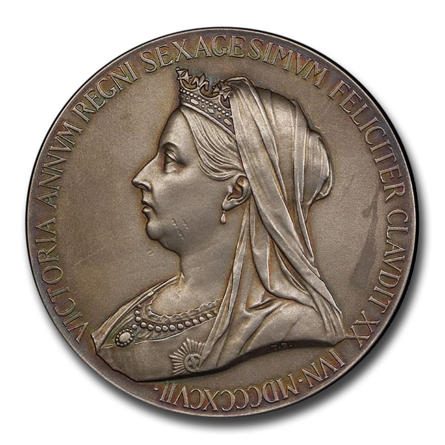 1897 Great Britain Silver Medal Victoria MS-63 PCGS: 1897 Great Britain Silver Medal Victoria MS-63 PCGS Product ID: 268161 Year: 1897 Grade Service: PCGS Denomination: Medal Metal Content: 0 troy oz Purity: Unknown Diameter: 0 mm