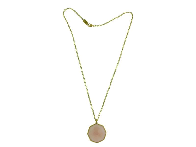Ippolita Rock Candy 18K Yellow Gold With Pink Opal Large Octagon Pendant Necklace: Ippolita Rock Candy 18K Yellow Gold With Pink Opal Large Octagon Pendant Necklace Product Code: 332371788789-E Brand: Ippolita Condition: Never Worn Metal: Yellow Gold Stone: Opal Size and Fit: Le