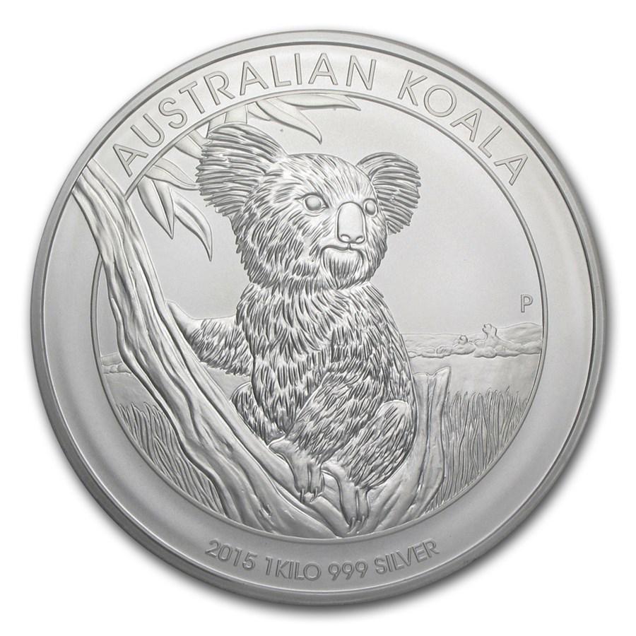 2015 Australia 1 kilo Silver Koala BU: 2015 Australia 1 kilo Silver Koala BU RBJ no: 84451 Year: 2015 Grade: Brilliant Unc Grade Service: None Denomination: 30 Dollars Mint Mark: P - Perth Metal Content: 32.15 troy oz