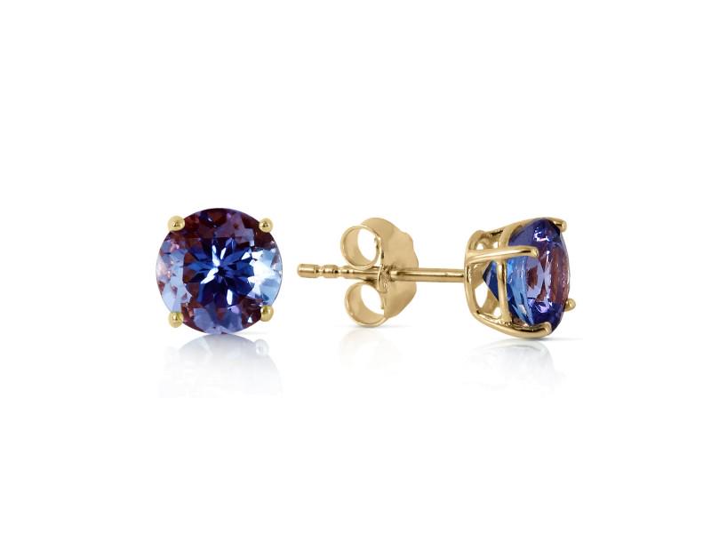 0.95 CTW 14K Solid Gold Joy In Your Eyes Tanzanite Earrings: 0.95 CTW 14K Solid Gold Joy In Your Eyes Tanzanite Earrings RBJ no: 1989-Y Brand Condition: Never Worn Metal: Yellow Gold Size and Fit: 0.39in (9.9mm) 0.47in (11.9mm)