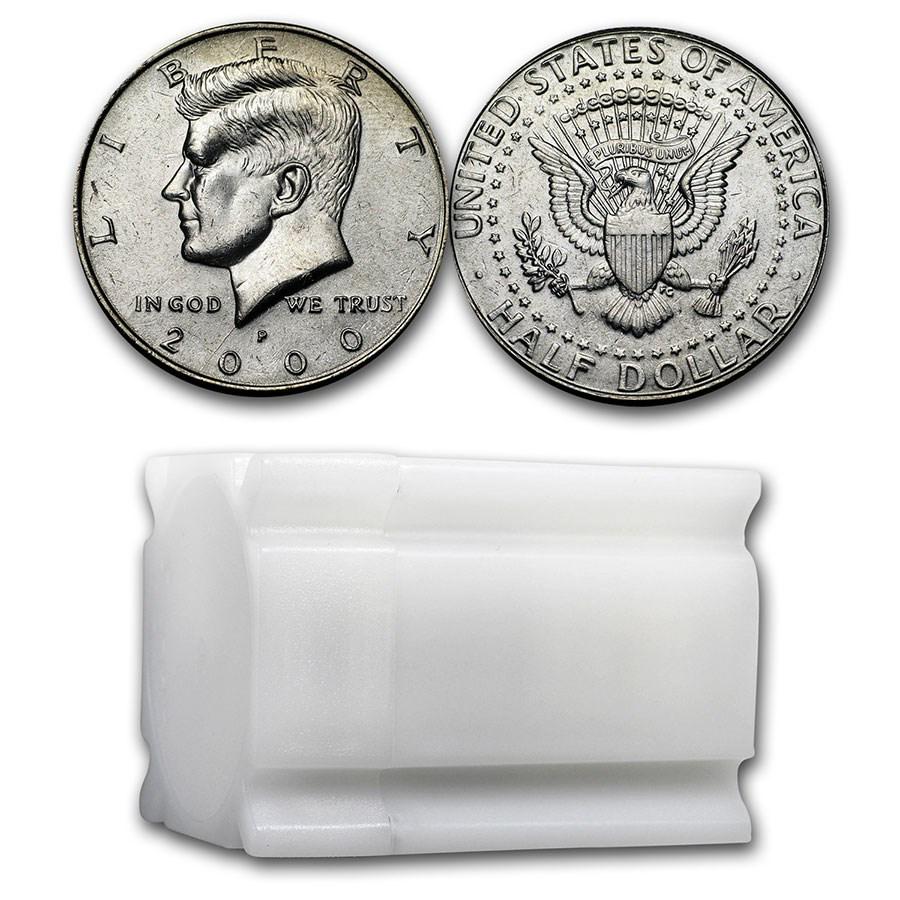 2000-P Kennedy Half Dollar 20-Coin Roll BU: 2000-P Kennedy Half Dollar 20-Coin Roll BU RBJ no: 25084 Year: 2000 Grade: Brilliant Unc Grade Service: None Denomination: 50 Cents Mint Mark: P - Philadelphia Metal Content: 0 troy oz <b