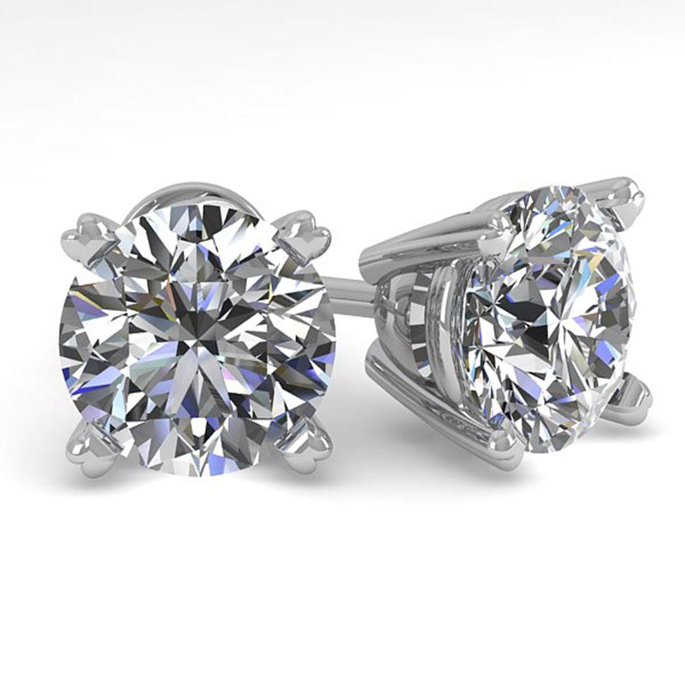 2.53 ctw Certified VS/SI Diamond Stud Earrings 18K White Gold: 2.53 ctw Certified VS/SI Diamond Stud Earrings 18K White Gold Item: Diamond StudTotal Gem weight: 2.53 carats Metal: Solid 18K White Gold Gold Product Weight: Approx. 2.4 grams Jewelry Note: