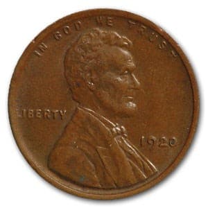1920 Lincoln Cent AU: 1920 Lincoln Cent AU RBJ no: 16157 Year: 1920 Grade: Almost Unc Grade Service: None Denomination: $0.01 Mint Mark: P - Philadelphia (Not Shown) Metal Content: 0 troy oz Purity: N
