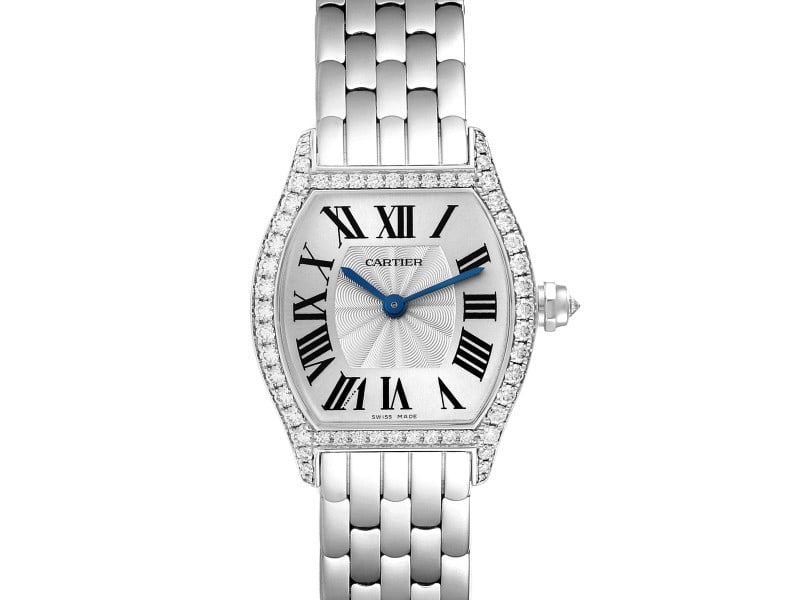 Cartier Tortue 18k White Gold Diamond Ladies Watch: Cartier Tortue 18k White Gold Diamond Ladies Watch Product Code: 45905-34CB0 Brand: Cartier Condition: Pre-Owned