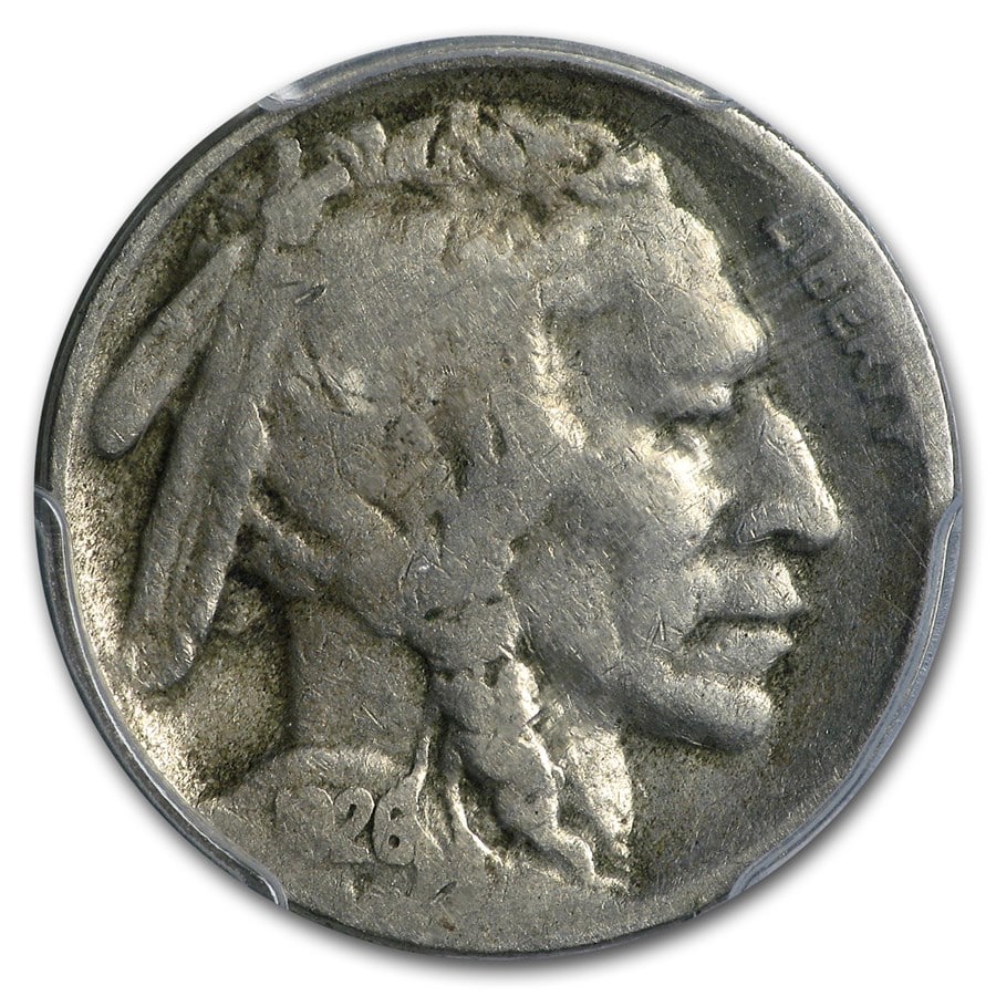 1926-S Buffalo Nickel VG: 1926-S Buffalo Nickel VG Product ID: 16602 Year: 1926 Grade: Very Good Grade Service: None Denomination: $0.05 Mint Mark: S - San Francisco Metal Content: 0 troy oz Purity: N/A <