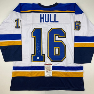 Brett Hull Autographed Detroit Custom Red Hockey Jersey HOF 09