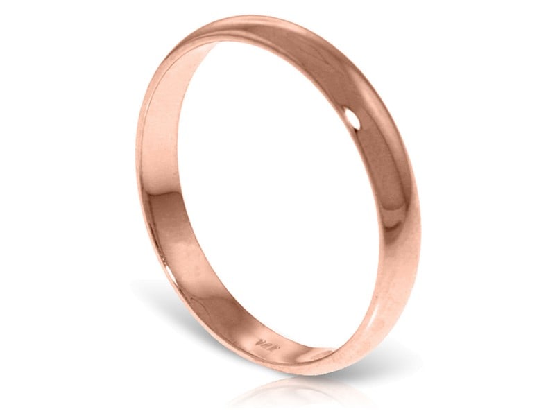 14K Solid Rose Gold Wedding Ring 3.0 Mm Wide: 14K Solid Rose Gold Wedding Ring 3.0 Mm Wide Product Code: 2942-R Brand: Fine Jewelry Condition: Never Worn Metal: Rose Gold Size and Fit: Ring Size: 7 (Please inquire for additional sizing options) <