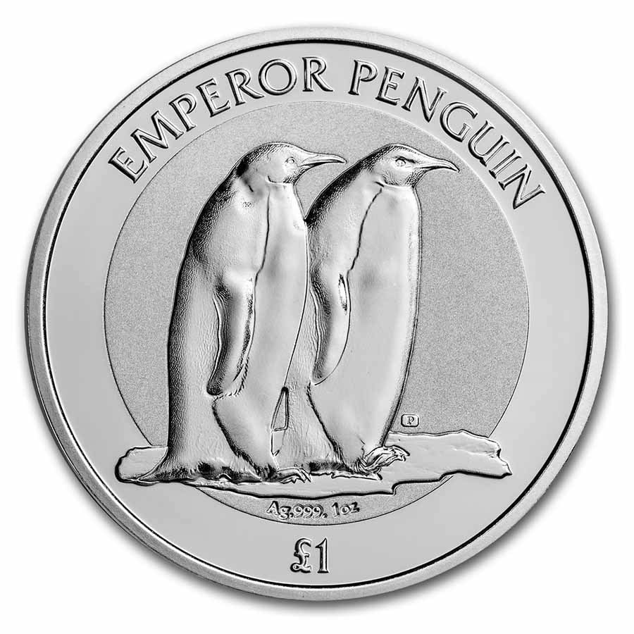 2023 British Antarctic Territory 1 oz Silver Penguin: 2023 British Antarctic Territory 1 oz Silver Penguin Product ID: 268405 Year: 2023 Grade: Brilliant Unc Grade Service: None Denomination: 1 Pound Mint Mark: PM - Pobjoy Mint Metal Content