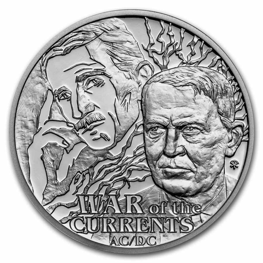 2023 Niue 1 oz Silver Proof Nikola Tesla; War of the Currents: 2023 Niue 1 oz Silver Proof Nikola Tesla; War of the Currents Product ID: 273027 Year: 2023 Grade: Proof Grade Service: None Denomination: 1 Dollar Mint Mark: Not Shown Metal Content: 1 t