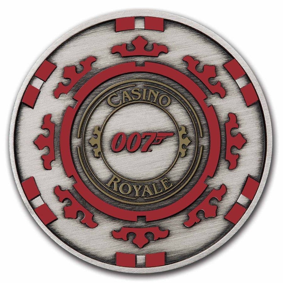 2023 TUV 1 oz Silver Colorized 007 James Bond Casino Royale: 2023 TUV 1 oz Silver Colorized 007 James Bond Casino Royale Product ID: 283431 Year: 2023 Grade: Proof Grade Service: None Denomination: 1 Dollar Mint Mark: Perth Mint (Not Shown) Metal C