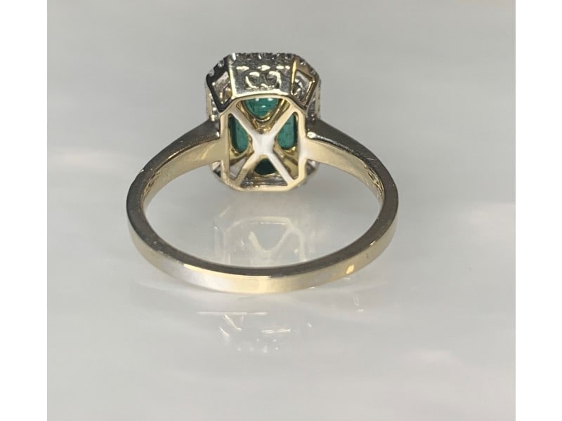 18K Yellow Gold Emerald Cut Emerald Diamond Ring: 18K Yellow Gold Emerald Cut Emerald Diamond Ring Product Code: 18KYELLOWG-62531BE1D9705 Condition: Never Worn Metal: Yellow & White Gold Stone: emerald diamond A handmade one of a kind natural emerald