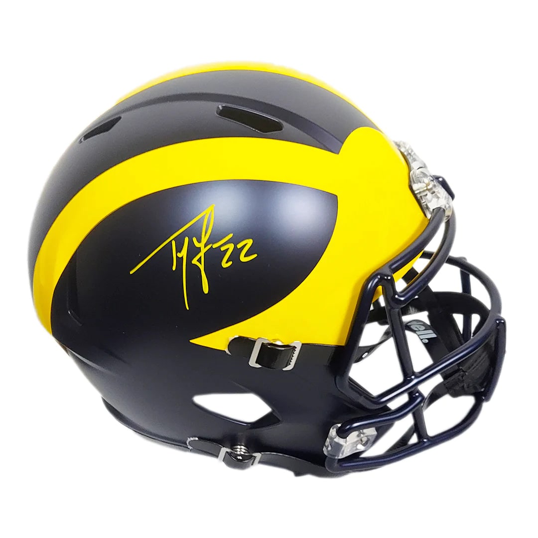 Ty Law Signed Michigan Wolverines Speed Full-Size Replica Football Helmet (JSA): Ty Law Signed Michigan Wolverines Speed Full-Size Replica Football Helmet (JSA) Ty Law Signed Michigan Wolverines Speed Full-Size Replica Football Helmet (JSA) RBJ no: 7357005889624