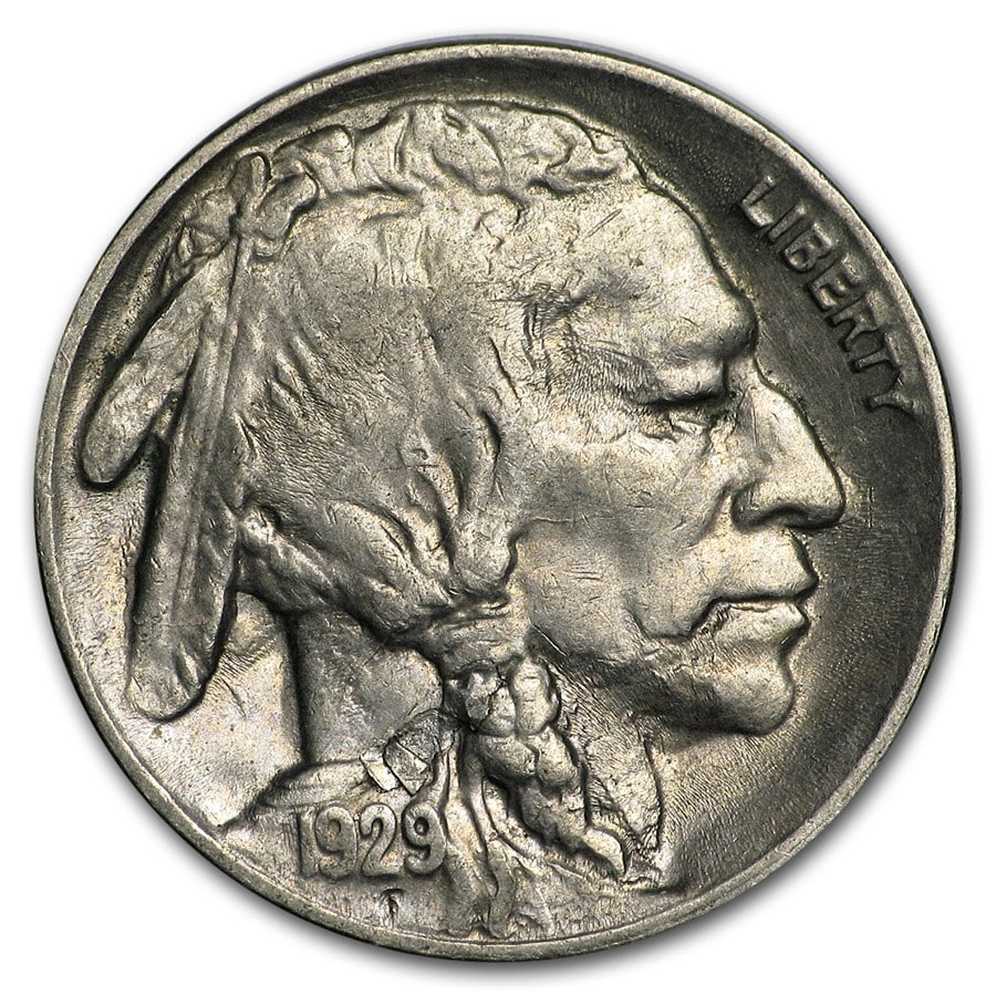 1929-S Buffalo Nickel AU: 1929-S Buffalo Nickel AU Product ID: 16624 Year: 1929 Grade: Almost Unc Grade Service: None Denomination: $0.05 Mint Mark: S - San Francisco Metal Content: 0 troy oz Purity: N/A