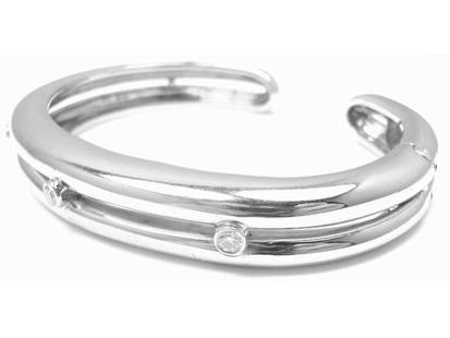 Andrew Clunn 18k White Gold Diamond Cuff Bracelet: Andrew Clunn 18k White Gold Diamond Cuff Bracelet Product Code: 133001784682-E Condition: Pre-Owned Metal: White Gold Stone: Diamond Model: 133001784682-E Item Specifics: Brand: Andrew Cl