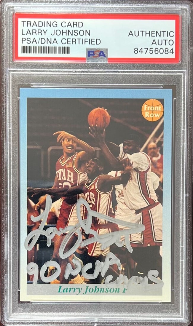 Larry Johnson auto inscribed 1992 Front Row #31 RC UNLV PSA Encapsulated: Larry Johnson auto inscribed 1992 Front Row #31 RC UNLV PSA Encapsulated Larry Johnson auto inscribed 1992 Front Row #31 RC UNLV PSA Encapsulated RBJ no: 7369521168472