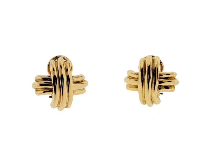 Tiffany & Co Signature X Earrings In 18k Yellow Gold: Tiffany & Co Signature X Earrings In 18k Yellow Gold Product Code: 333716319790-E Brand: Stephen Webster Condition: Pre-Owned Metal: Yellow Gold Model: 333716319790-E Item Specifics: Base