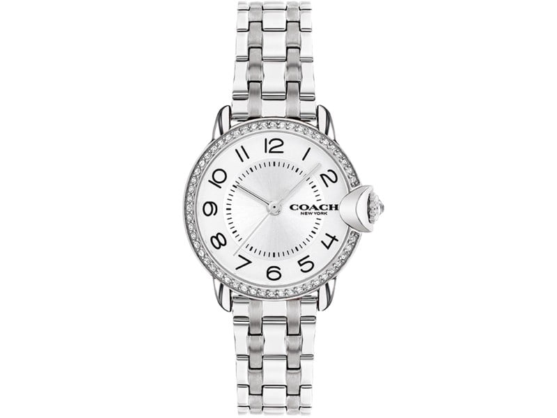 Coach womens Arden: Coach womens Arden Product Code: 14503814-39B2A Brand: Coach Condition: Never Worn Stainless steel case, Stainless steel bracelet, White dial, Quartz movement, Scratch resistant mineral coated, Water