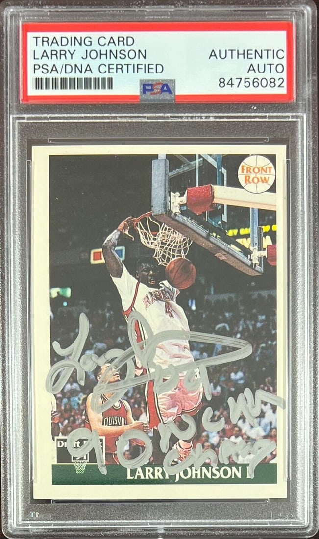 Larry Johnson auto inscribed 1991 Front Row RC UNLV PSA Encapsulated Hornets: Larry Johnson auto inscribed 1991 Front Row RC UNLV PSA Encapsulated Hornets Larry Johnson auto inscribed 1991 Front Row RC UNLV PSA Encapsulated Hornets RBJ no:7369521397848