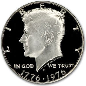 1976-S Kennedy Half Dollar Gem Proof: 1976-S Kennedy Half Dollar Gem Proof RBJ no: 6123 Year: 1976 Grade: Proof Grade Service: None Denomination: 50 Cents Mint Mark: S - San Francisco Metal Content: 0 troy oz Purity: