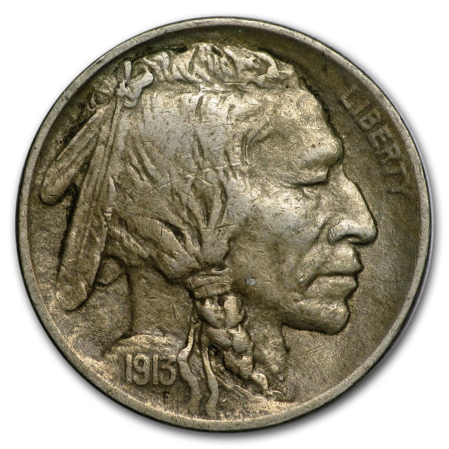 1913 Type-I Buffalo Nickel XF: 1913 Type-I Buffalo Nickel XF RBJ no: 25850 Year: 1913 Grade: Extra Fine Grade Service: None Denomination: $0.05 Mint Mark: P - Philadelphia (Not Shown) Metal Content: 0 troy oz
