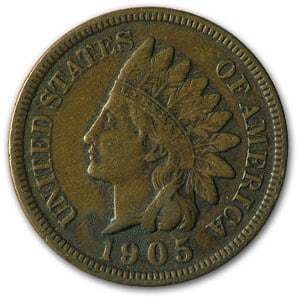 1905 Indian Head Cent VF: 1905 Indian Head Cent VF RBJ no: 16086 Year: 1905 Grade: Very Fine Grade Service: None Denomination: $0.01 Mint Mark: P - Philadelphia (Not Shown) Metal Content: 0 troy oz Purity