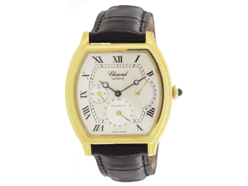 Chopard mens Classique 18K Gold Silver Dial Power Reserve Automatic Watch: Chopard mens Classique 18K Gold Silver Dial Power Reserve Automatic Watch Watch Information: Gender:mens Case Size:32mm Dial Color:Silver Tone Material Case:18K Yellow Gold Material Band:Genuine C