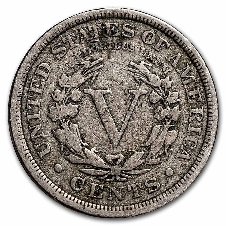 1908 Liberty Head V Nickel Fine: 1908 Liberty Head V Nickel Fine Product ID: 189079 Year: 1908 Grade: Fine Grade Service: None Denomination: $0.05 Mint Mark: P - Philadelphia (Not Shown) Metal Content: 0 troy oz