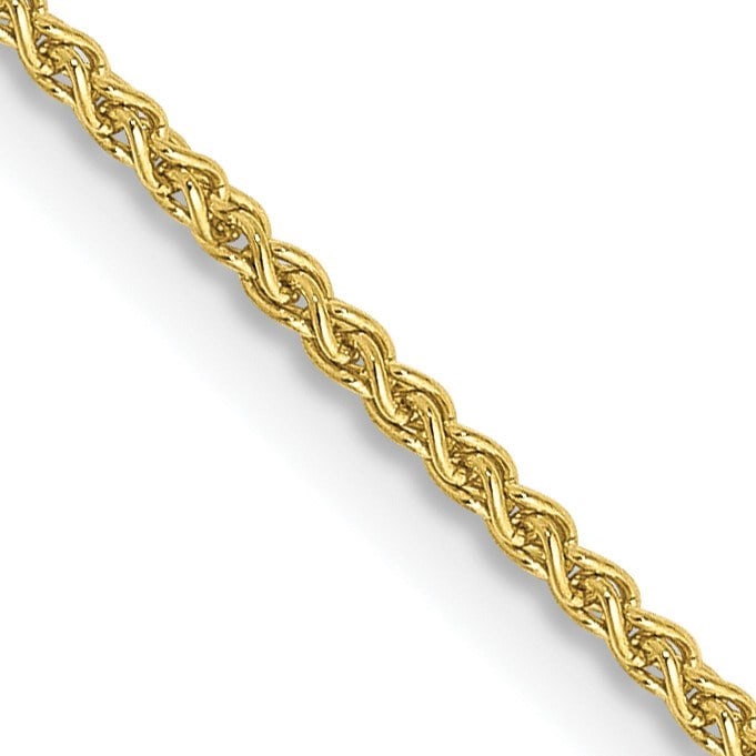 10K Yellow Gold 1.25mm Spiga Chain - 22 in.: 10K Yellow Gold 1.25mm Spiga Chain - 22 in. Product Id: 265113 Metal: Gold Purity: 10K Finish: Polished Length Of Item: 22 in Chain Type: Spiga (Wheat) Chain Length: 22 in Chain