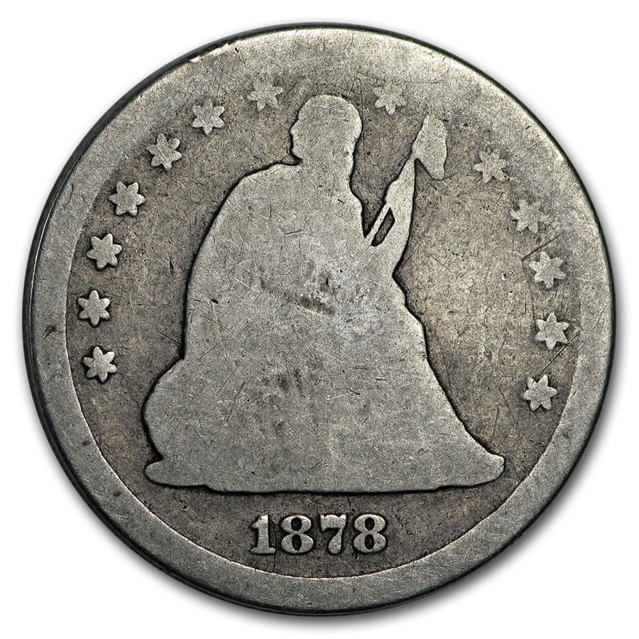 1875-1878-CC Carson City Liberty Seated Quarter Avg Circ: 1875-1878-CC Carson City Liberty Seated Quarter Avg Circ Product ID: 175629 Year: Random Grade: Average Circulated Grade Service: None Denomination: 25 Cents Mint Mark: CC - Carson City M