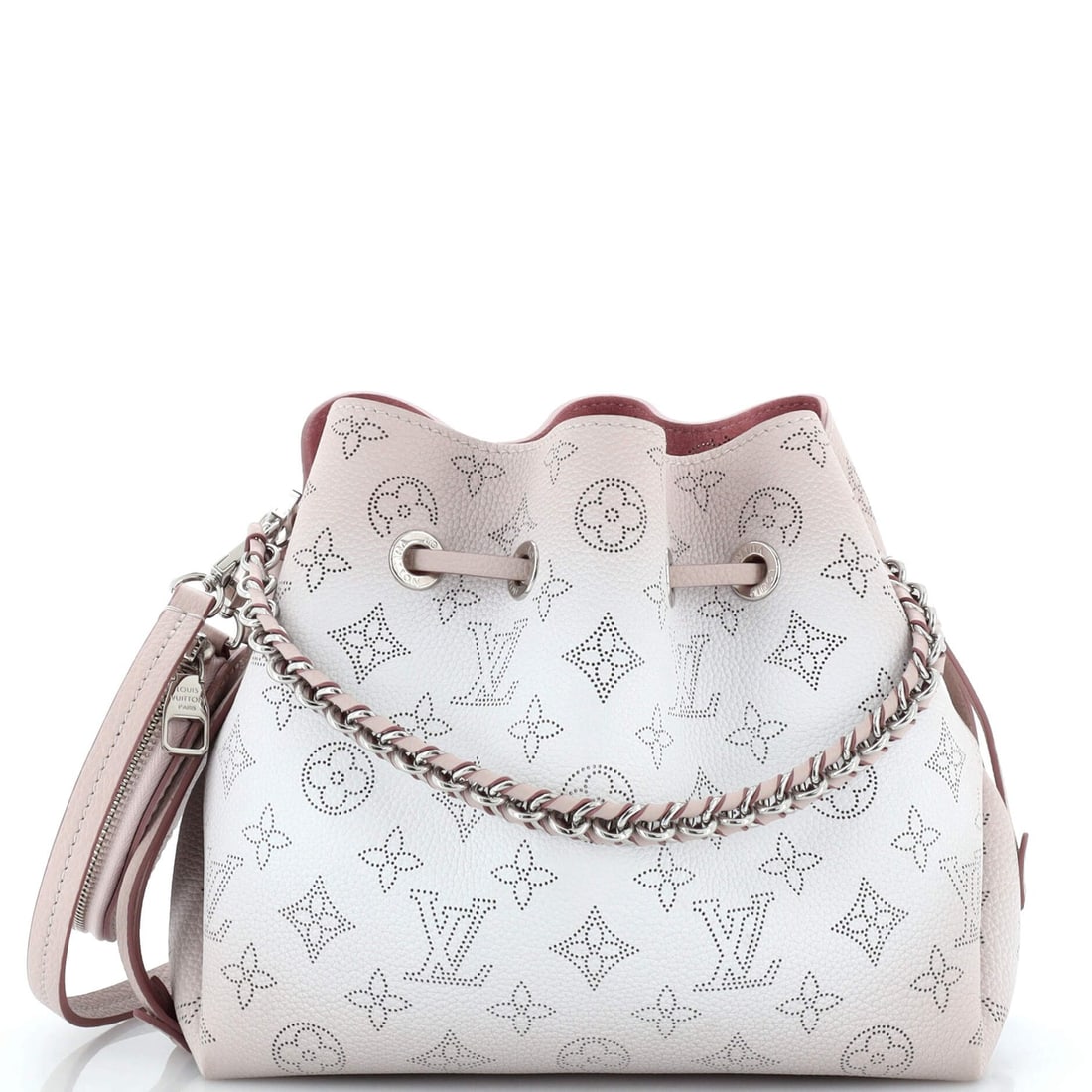 Louis Vuitton Bella Bucket Bag Gradient Mahina Leather: Louis Vuitton Bella Bucket Bag Gradient Mahina Leather Exterior Color: Multicolor Interior Color: Pink Exterior Material: Leather Interior Material: Microfiber Hardware Color: Silver Accessories: