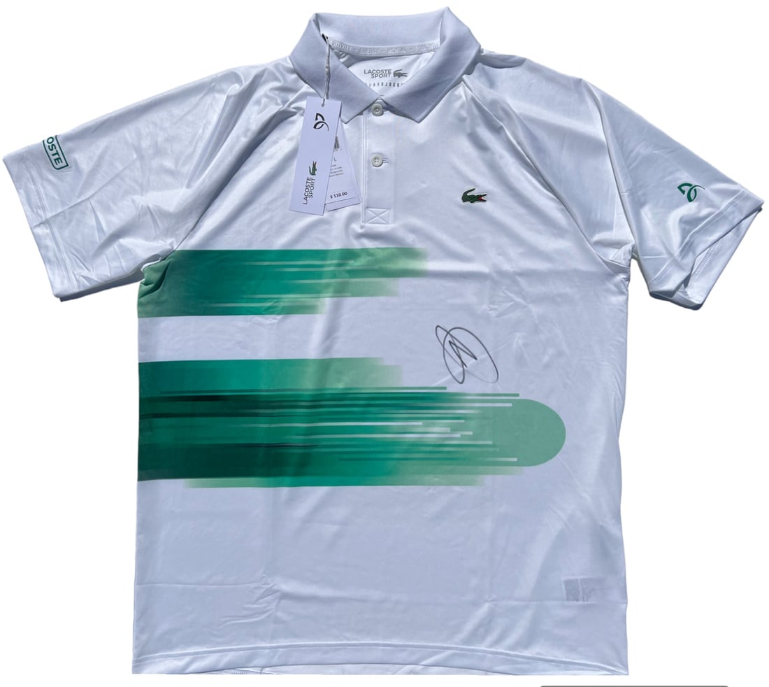 novak djokovic signed lacoste tennis polo shirt wimbledon french us open JSA: novak djokovic signed lacoste tennis polo shirt wimbledon french us open JSA NOVAK DJOKOVIC SIGNED LACOSTE TENNIS POLO SHIRT WIMBLEDON FRENCH US OPEN JSA SKU: RBJ7451973156952