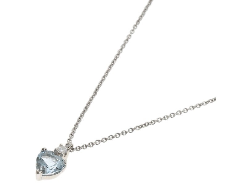 Tiffany & Co 950 Platinum 14K White Gold Aquamarine Diamond Necklace QJLXG-2549: Tiffany & Co 950 Platinum 14K White Gold Aquamarine Diamond Necklace QJLXG-2549 Product Code: TIFFANY&CO-6524C87824D21 Brand: Tiffany & Co. Condition: Pre-Owned Metal: 14K White Gold Brand: Tiffany & 