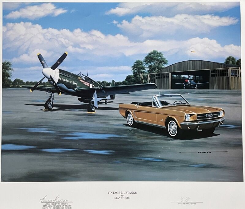 henry brown hand signed vintage mustangs 22x26 print stan stokes wwii p-51 ace: henry brown hand signed vintage mustangs 22x26 print stan stokes wwii p-51 ace HENRY BROWN HAND SIGNED VINTAGE MUSTANGS 22X26 PRINT STAN STOKES WWII P-51 ACE SKU: RBJ7422819467352