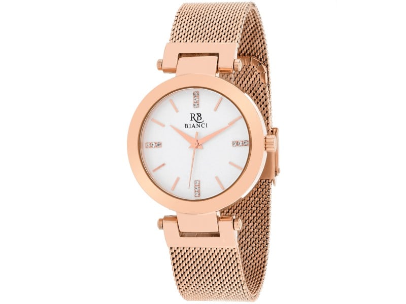 Roberto Bianci womens Cristallo: Roberto Bianci womens Cristallo Stainless steel case, Stainless steel mesh bracelet, Silver dial, Quartz movement, Scratch resistant mineral, Water resistant up to 3 ATM - 30 meters - 100 feet SKU no: