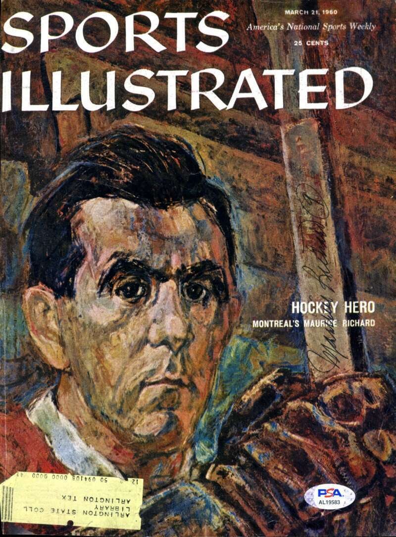 maurice richard PSA DNA signed 1960 sports illustrated magazine cover autograph: maurice richard PSA DNA signed 1960 sports illustrated magazine cover autograph Maurice Richard PSA DNA Signed 1960 Sports Illustrated Magazine Cover Autograph SKU no: RBJ7543736139864