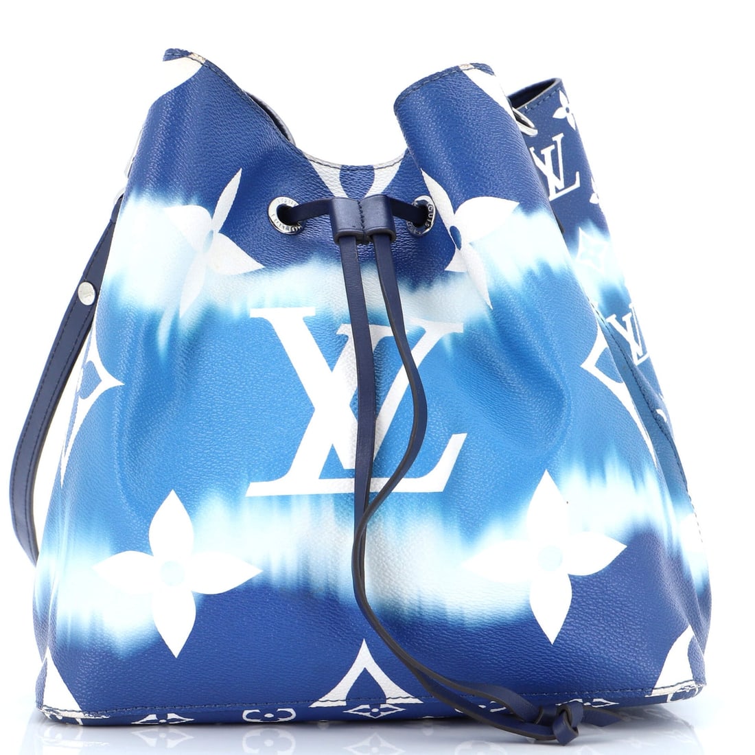 Louis Vuitton NeoNoe Handbag Limited Edition Escale Monogram Giant MM: Louis Vuitton NeoNoe Handbag Limited Edition Escale Monogram Giant MM Exterior Color: Blue Interior Color: Blue Exterior Material: Canvas Coated Interior Material: Microfiber, Canvas Coated Hardware C