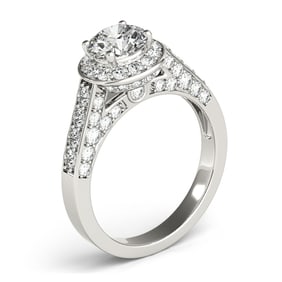 Natural 2.75 CTW Diamond Engagement Ring 14K White Gold