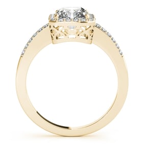 Natural 1.55 CTW Diamond Engagement Ring 18K Yellow Gold