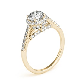 Natural 1.68 CTW Diamond Engagement Ring 14K Yellow Gold