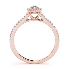 Natural 1.63 CTW Diamond Engagement Ring SET 14K Rose Gold
