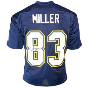 anthony miller signed 5x pro inscription los angeles blue dark blue football jer