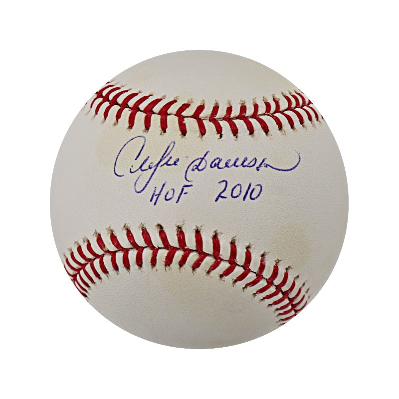 andre dawson autographed & inscribed ""HOF 2010"" bud selig OML baseball (MLB auth #lh295407): andre dawson autographed & inscribed ""HOF 2010"" bud selig OML baseball (MLB auth #lh295407) Andre Dawson Autographed & Inscribed "HOF 2010" Bud Selig OML Baseball (MLB) - Ball has some staining/spot