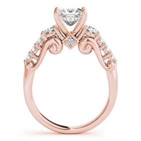 Natural 2.45 CTW Diamond Engagement Ring SET 18K Rose Gold