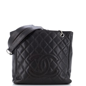Chanel Petite Shopping Tote Quilted Caviar