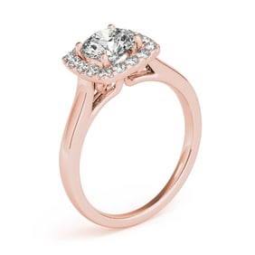 Natural 1.33 CTW Diamond Engagement Ring 14K Rose Gold