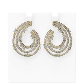 4.31 ctw Diamond Earrings 18K Yellow Gold