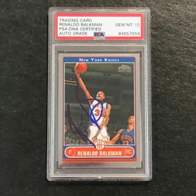 2006-07 Topps Chrome #178 RENALDO BALKMAN Signed Card AUTO 10 PSA Slabbed RC Kni