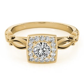 Natural 2.16 CTW Diamond Engagement Ring 18K Yellow Gold