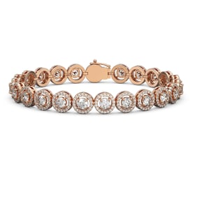 10.39 ctw Diamond Micro Pave Bracelet 18K Rose Gold