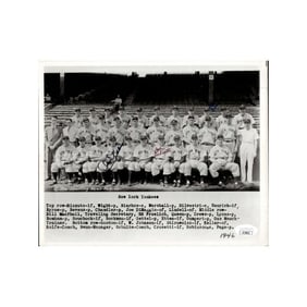 bud chandler, john lindell & charlie keller autographed 8x10 photo (JSA auth)